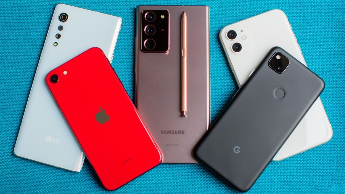 Assorted smartphones